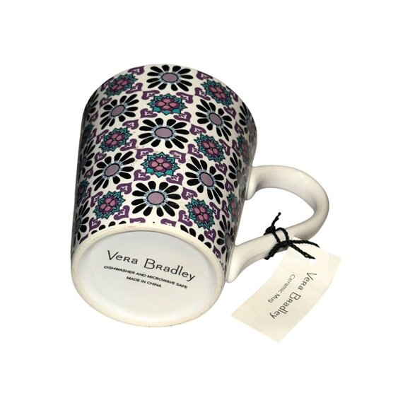 Vera Bradley Ceramic Mug With Geometric Floral Pattern - Picture 5 of 7